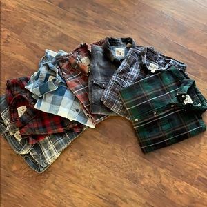 7 piece lot Redhead flannel shirts size M medium